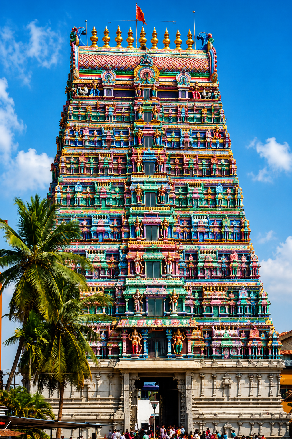Shrungagiri Caterers and Purohitham traditional temple tower in Sringeri